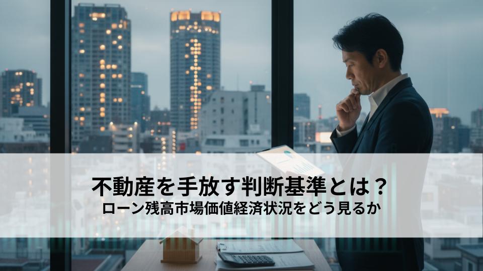 不動産を手放す判断基準とは？ローン残高市場価値経済状況をどう見るか