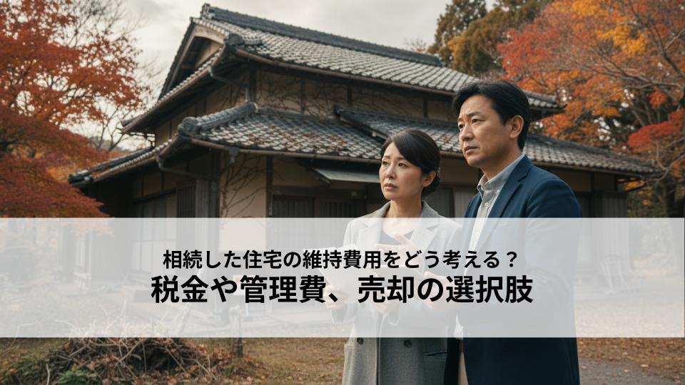 相続した住宅の維持費用をどう考える？税金や管理費、売却の選択肢を解説
