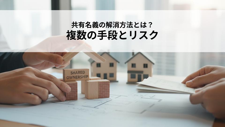 共有名義の解消方法とは？複数の手段とリスクを解説