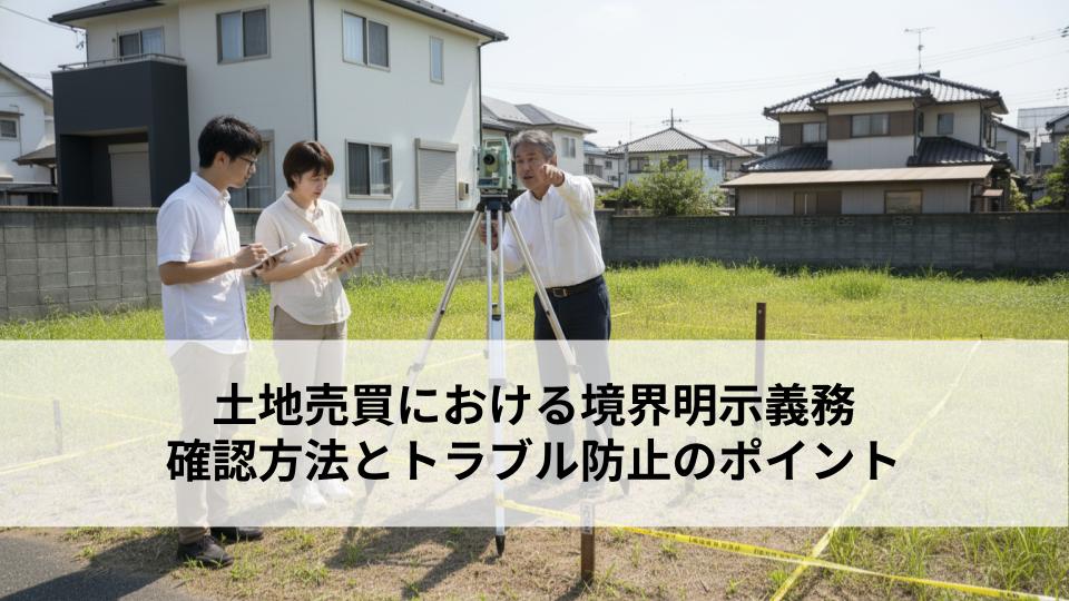 土地売買における境界明示義務とは?確認方法とトラブル防止のポイントを解説