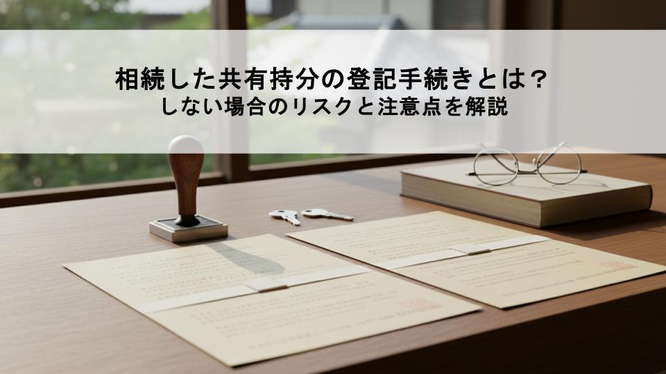 相続した共有持分の登記手続きとは？しない場合のリスクと注意点を解説