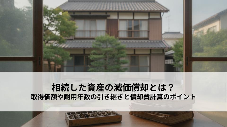 相続した資産の減価償却とは？取得価額や耐用年数の引き継ぎと償却費計算のポイント